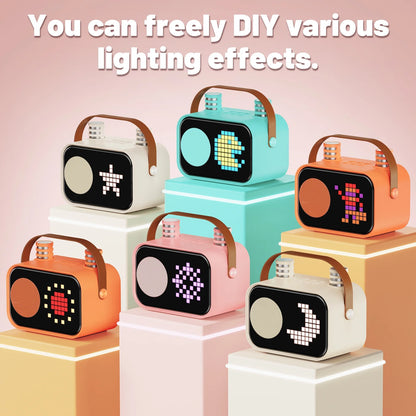 Karaoke Machine for Kids, Bluetooth Speaker with Microphone, Kids Karaoke Machine, 15 Animation Modes